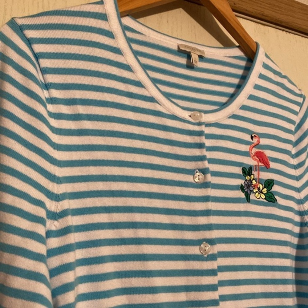 Talbots Striped Cardigan - Picture 2 of 5